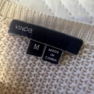 Vince Beige Textured Knit Top